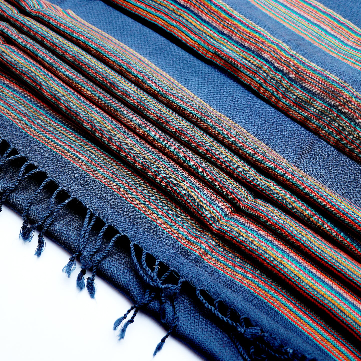 Fuzzy Himalayan Wool-Blend Shawl
