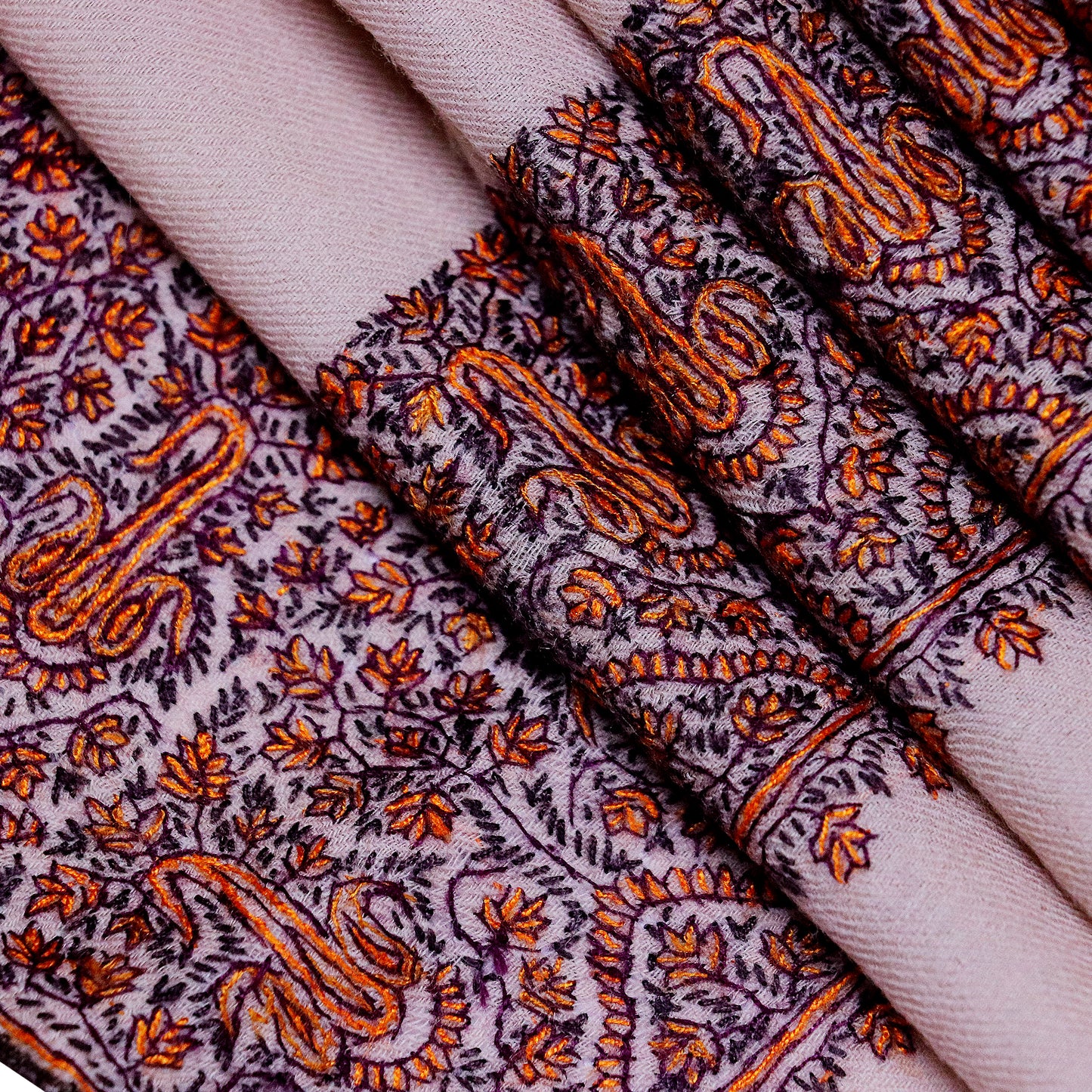 Beautiful Grey embroidery border.